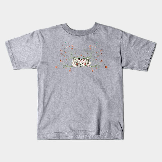 Floral Butterflies Kids T-Shirt by Danion